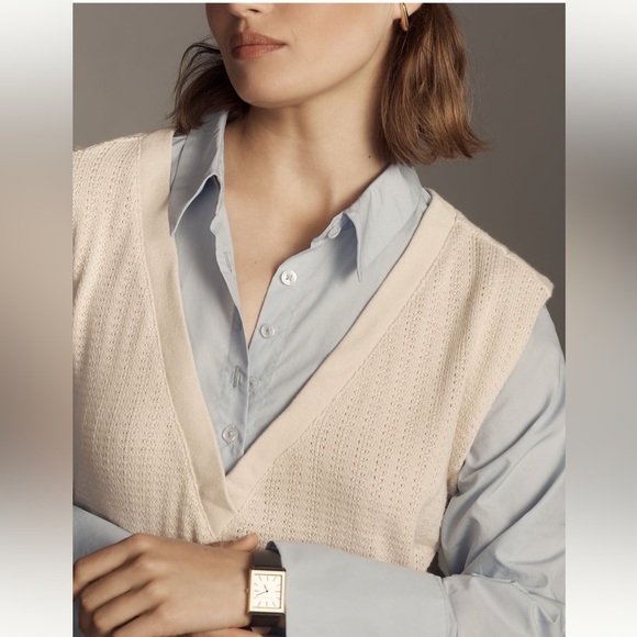Anthropologie Twofer Sweater Vest - Picture 4 of 6